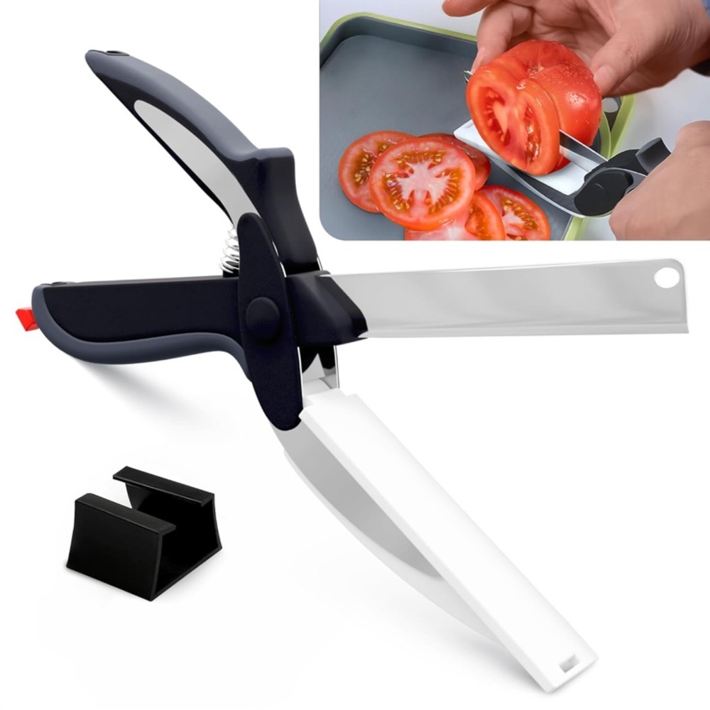 New Kitchen Scissors for Food – 2-in-1 Cutting Board Scissors & Knife